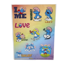 2009 PEYO SMURFS STICKER SHEET NEW IN PACKAGE GLITTER STICKERS 10 COUNT - £14.95 GBP