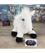 Horse Plush 15&quot; Ringling Brothers Barnum &amp; Bailey White Pony 1987 Vintage - £22.09 GBP