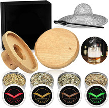 Cocktail Smoker Kit -Whiskey/Bourbon Smoker Infuser Kit with 4 Flavors Wood Chip - £14.94 GBP