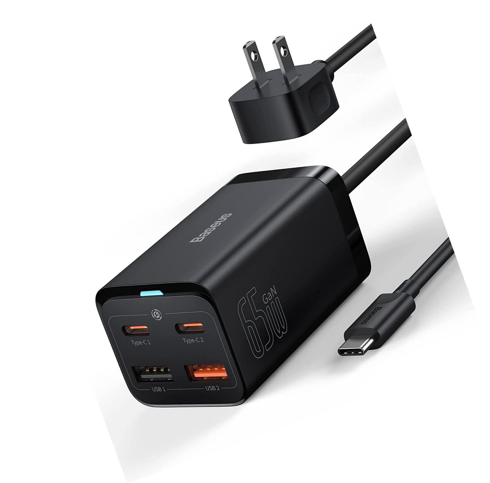 USB C Charger, Baseus 65W PD GaN3 Fast Wall Charger Block, + - $183.03