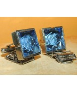 Cufflinks Cuff Links Glass Roman Soldier Intaglio silver tone poss Venic... - €69,42 EUR