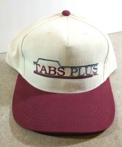 TABS PLUS Trucker Hat Cap Adjustable Snapback Cream/Maroon Two-Tone - £11.73 GBP