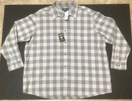 Claiborne Stretch Shirt 3XLT Big &amp; Tall Button-Front Cotton Long Sleeve ... - £16.91 GBP