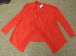Womens Cardigan Sweater Red Covington Long Sleeve Cascade Open Front-size XL - £17.81 GBP