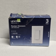 Leviton Decora+ 3-Pack DSL06-3PW Rocker Dimmers with Slide Bar - $34.64