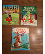 3 Wonder Books vintage children The Littlest Christmas Tree Heidi Spring - €8,74 EUR