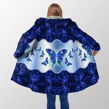 Er men s cloak beautiful butterfly 3d full set fleece hooded cloak printed neutral coat thumb200