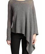 Helmut Lang Core Cashmere Alpaca Soncho Poncho Sweater Medium Gray S - $218.81 CAD