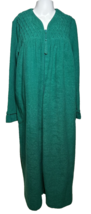 Miss Elaine House Robe Coat Women&#39;s Small Green French Terry - £21.03 GBP