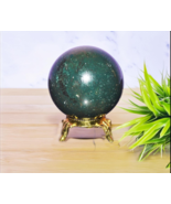 195g 52mm Green Bloodstone Sphere Quartz Healing Ball + Golden Stand - $816.05 MXN