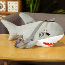 Cute Plush Shark Backpack Dolls Stuffed Soft Simulation Shark Pillow For Childre - £17.93 GBP