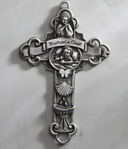 Baptized in Christ Baby Girl Wall Cross Baptism Gift Christening Gift 5&quot; H - £15.41 GBP