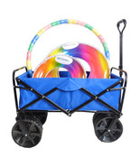 Folding Wagon Garden Shopping Beach Cart (Blue) - $144.16