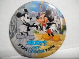 Disney Mickey Mouse Vintage Metal Pin Back 60th Birthday 1988 - £4.45 GBP