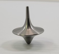 *B93) Inception Inspired Brushed Silver Tone Metal Spinning Top Fidget Toy - $11.87