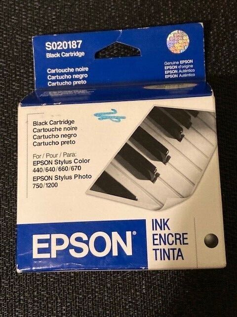 Epson SO20187 Black Ink Cartridge Stylus 400 500 600 Photo Exp 2006 - $5.45