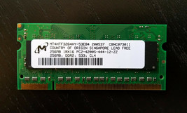 256MB 1Rx16 PC2-4200S-444-12-ZZ DDR2 Laptop Notebook Memory MT4HTF3264HY... - €3,32 EUR