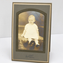 Vintage Photo of a Baby Toddler Smiling Bristol Studio Stand Up Adopt a Relative - £6.83 GBP