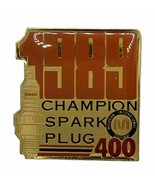 1989 Champion Spark Plug 400 Michigan Speedway Racing Race Enamel Lapel ... - £6.33 GBP