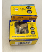 Lot of 2 BrassCraft Multi-Turn Dual Outlet 1/2&quot; FIP x 3/8&quot; OD Comp R1701... - $19.70 CAD