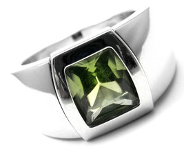 Rare! Authentic Cartier La Dona 18k White Gold Peridot Ring Box Certificate - $3,024.00