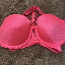 Victoria&#39;s Secret Very Sexy Push Up Bra Front Close Neon Hot Pink 34D - £11.85 GBP