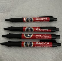 TRUMP SAVE AMERICA PEN (4) RED PRESIDENT REPUBLICAN MAGA GOP BLACK INK N... - $306.25 MXN