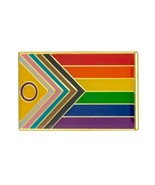 INTERSEX PROGRESS PRIDE FLAG PIN 1&quot; Rainbow Gay Lesbian Trans Equality L... - $146.02 MXN
