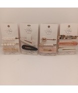 Lot of 13 Hive &amp; Co. Hair Accessories Clip Hair Tie Pearls Gold tone Bar... - $15.36