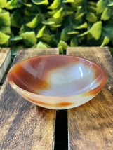 Red Carnelian Crystal Decorative Bowl, Gemstone Altar Offering Bowl - $1,099.37 MXN