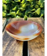 Red Carnelian Crystal Decorative Bowl, Gemstone Altar Offering Bowl - $1,099.37 MXN