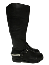 Pour La Victoire BLACK LEATHER Boot Silver Harness Knee High Zip Riding ... - $1,774.78 MXN
