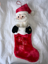 Stocking Plush Sings Santa Claus Is coming to town Gemmy Lights - $39.59