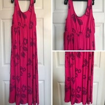 Rachel Zoe Hot Pink Tropical Long Maxi Dress Size Small New With Tags - £35.12 GBP