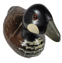 Duck Decoy Carved Wooden Canadian Goose Hand Painted 8.5” Length - $17.68