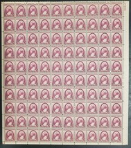 784, MNH 3¢ Susan B Anthony Sheet of 100 Postage Stamps * Stuart Katz - £21.29 GBP