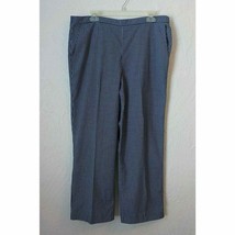 Alfred Dunner Blue Checks Casual Pants Women 16 Straight Leg Pocket Elas... - £11.59 GBP