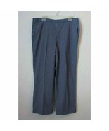 Alfred Dunner Blue Checks Casual Pants Women 16 Straight Leg Pocket Elas... - £11.76 GBP