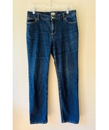 J. Jill Sz 10 Stretch Authentic Fit Below Waist Straight Leg Jeans Denim... - €26,43 EUR