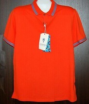 Ganesh Orange Blue Trim Men&#39;s Cotton Polo Shirt Size 2XL NEW  - $54.84