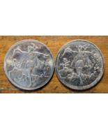 Magic Myst Type Dancing Devil Magician 33mm Magic Coin Medal Token Lot of 2 - $217.82 MXN