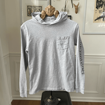 Vineyard Vines Grey Pullover Pocket Hoodie Whale Tshirt Weight S - $334.80 MXN