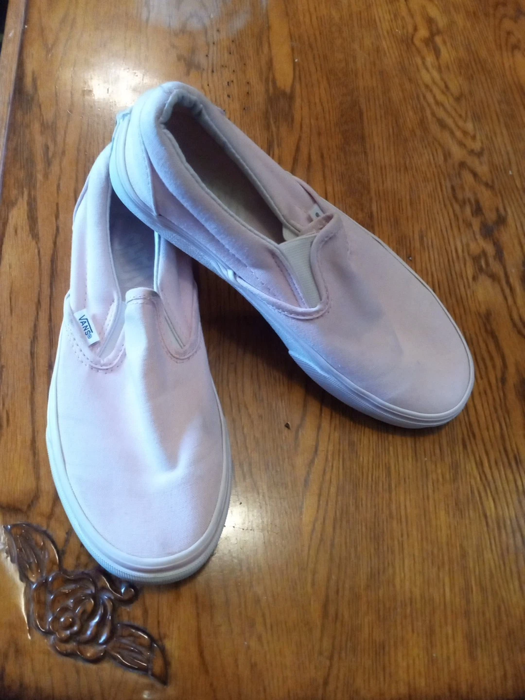 Women&#39;s Vans Slip On Light Pink Sneakers 6 - $241.38 MXN