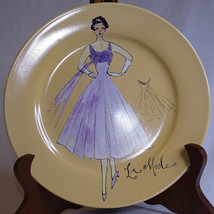 Rosanna French Fashion La Mode Porcelain 8&quot; Inch Plate Pretty Peach Plate - £3.69 GBP