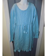 Vineyard Vines Light Blue Ruffled Sweater Dress Size 14 (L) Girl&#39;s EUC - £31.81 GBP