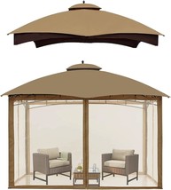 Hugline Outdoor Replacement Canopy Top 10X12 Gazebo Gf-12S004B-1 (Khaki) Gazebo - $169.45