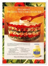 Hellmann&#39;s Mayonnaise Layered Club Salad Recipe Vintage 1992 Print Magaz... - $9.70