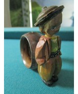 Vintage Italian Carved Wooden Napkin Ring 4&quot;  ^^^ - $34.51 CAD