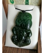 New zealand jade / Green stone TIKI large pendant / necklace 50mm - $135.00