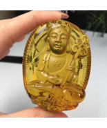 Rare Amber pendant Buddhist Ksitigarbha Bodhisattva Tang Sanzang Burmese... - £1,265.81 GBP